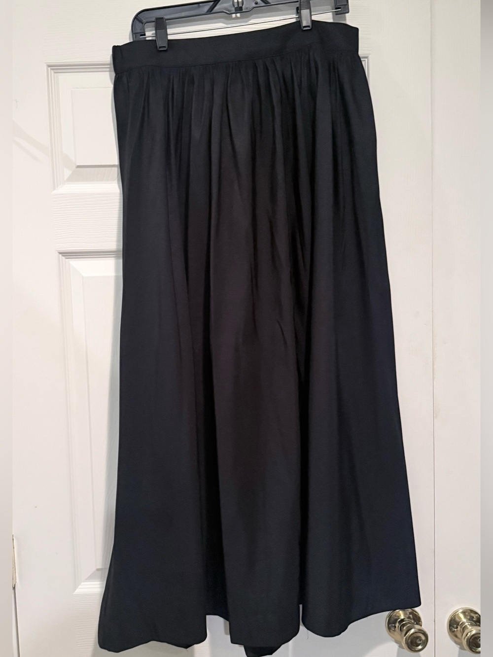 a new day Black Maxi Skirt with Pleated Waist